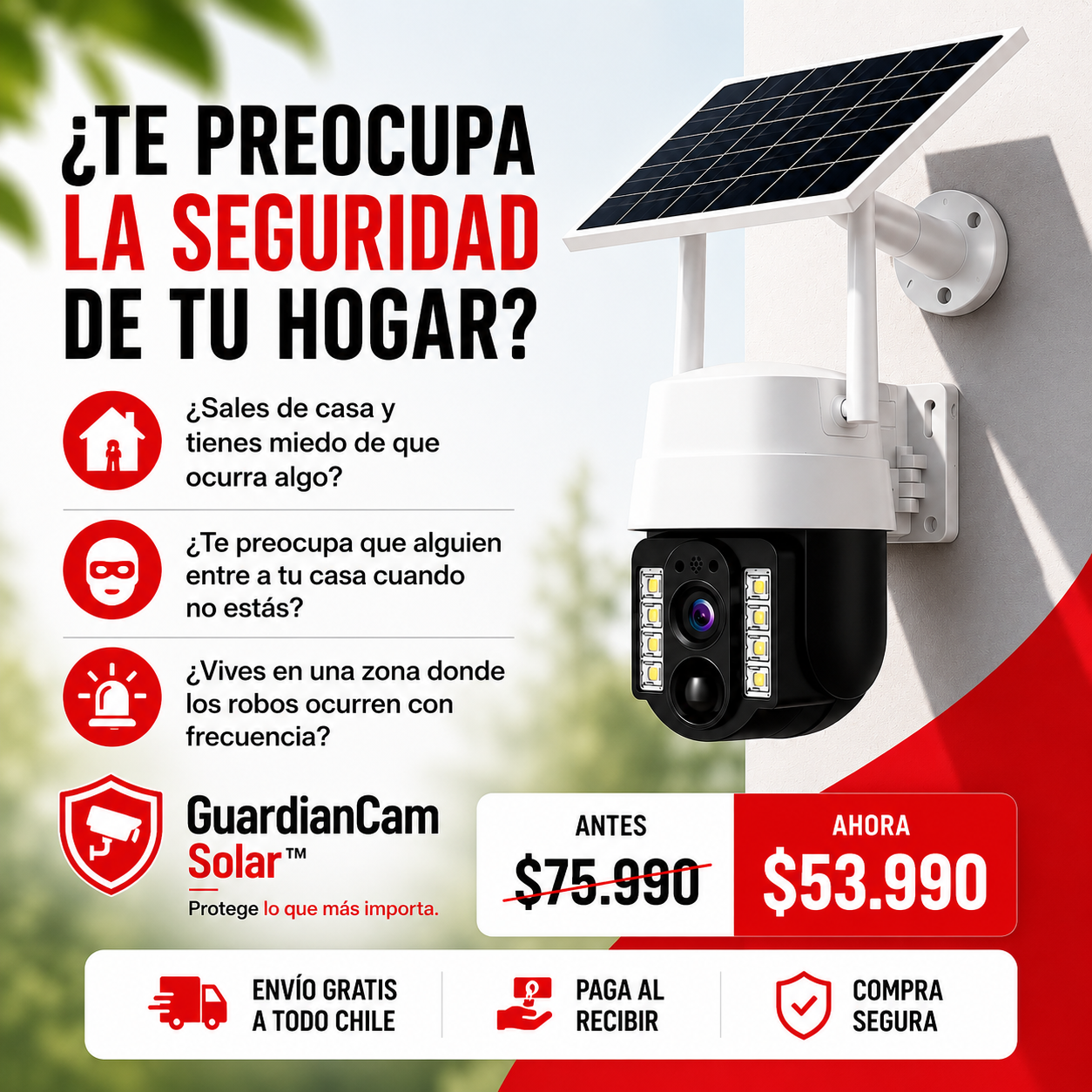 GuardianCam Solar™-Protege lo que más importa.