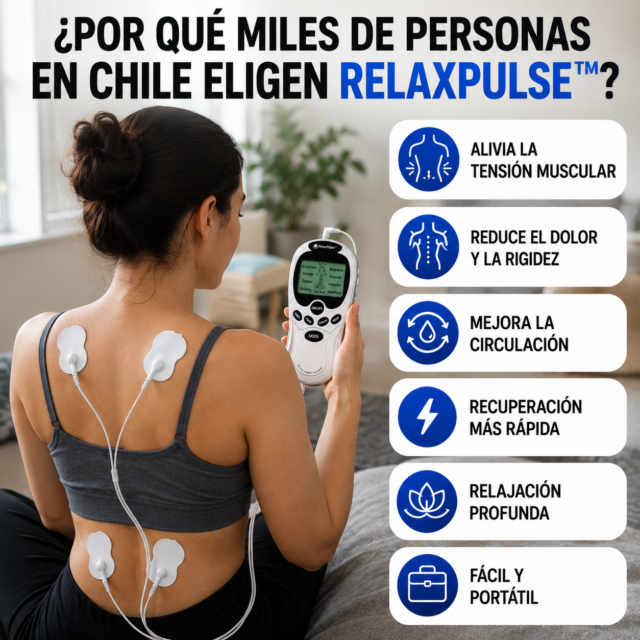 RelaxPulse™  Relaja tus músculos y recupera tu bienestar