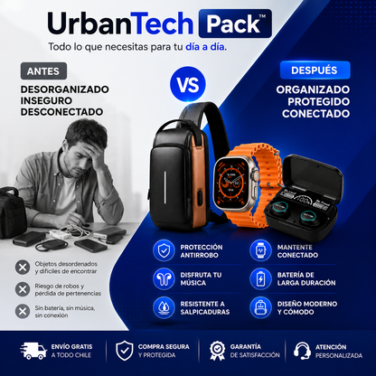 UrbanTech Pack™ -Todo lo que necesitas para tu día a día.