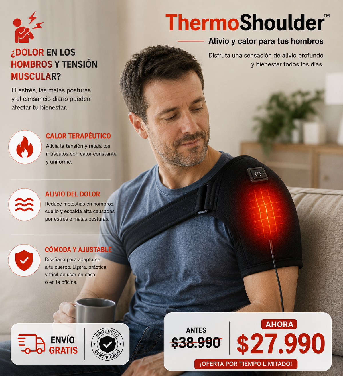ThermoShoulder™ — Recupera el confort de tus hombros